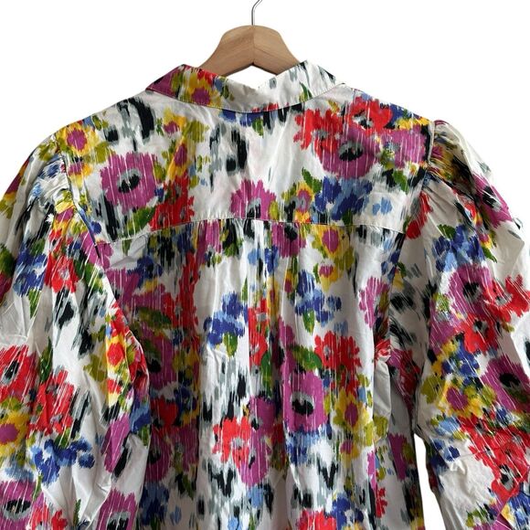 Anthropologie Maeve Rachel Floral Puff Sleeve Button Down  PL - Picture 9 of 9
